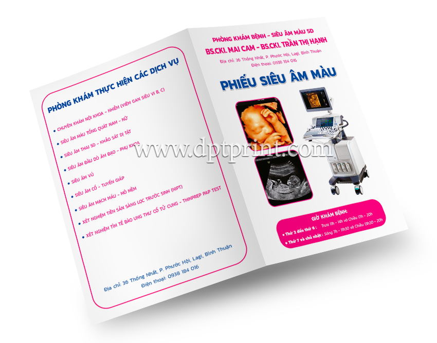 In Phiếu siêu âm màu